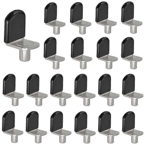 Supports d'étagère argentés, supports en verre, pour meubles, armoires, penderies, bibliothèques, type équerre, lot de 30 unités - AquaForge (1/4)