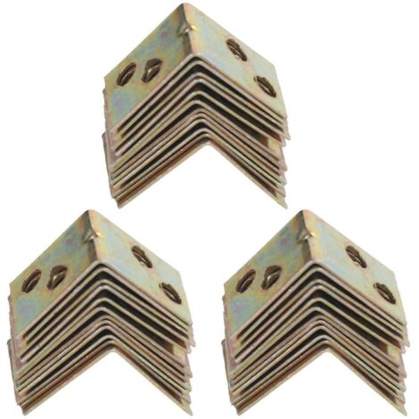 Support d'étagère métallique à angle droit de 90 degrés, lot de 36, couleur laiton. - AquaForge (1/5)