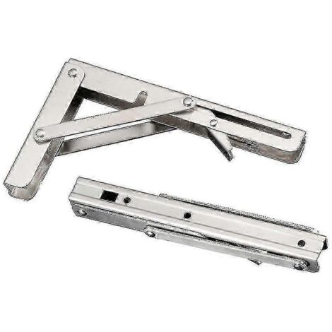 Support de table pliant (25 cm) - 2 pièces en acier inoxydable, capacité de charge 200 kg - AquaForge (1/4)