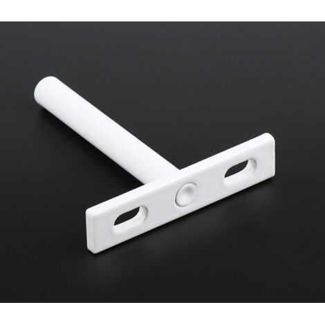 Supports d'étagère flottante 124 mm, fixation invisible, bois (blanc) - AquaForge (1/5)