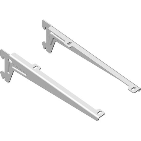 Lot de 2 supports d'étagère pour un rack à 1 rangée, blancs, 23 cm - AquaForge (1/5)