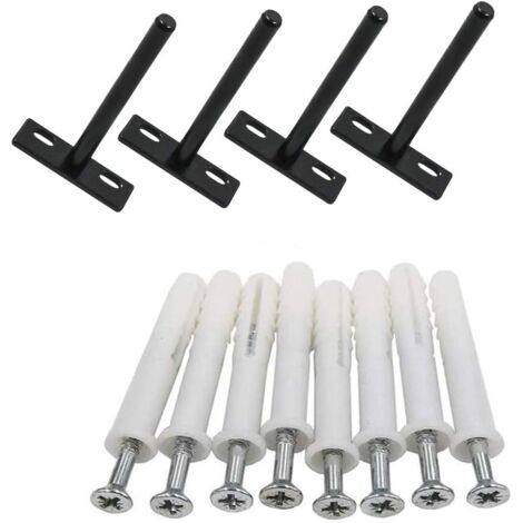 Supports d'étagère flottants, lot de 4, fixation murale invisible 10 mm - AquaForge (1/5)
