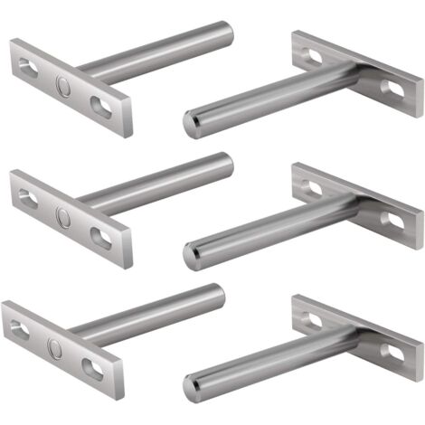 Lot de 6 supports métalliques invisibles pour étagère flottante, 7,6 cm (3 pouces) - AquaForge (1/5)