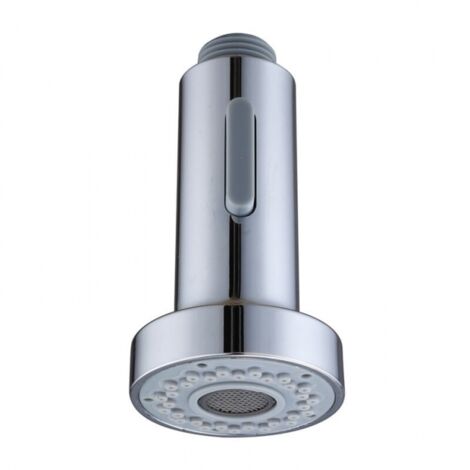 Robinet de douche de cuisine chromé monobloc, pommeau professionnel, 2 niveaux de pression - AquaForge (1/4)