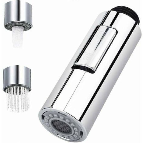 Robinet extensible à 2 jets, mitigeur de cuisine, douchette de remplacement en plastique pour salle de bain et cuisine. - AquaForge (1/5)
