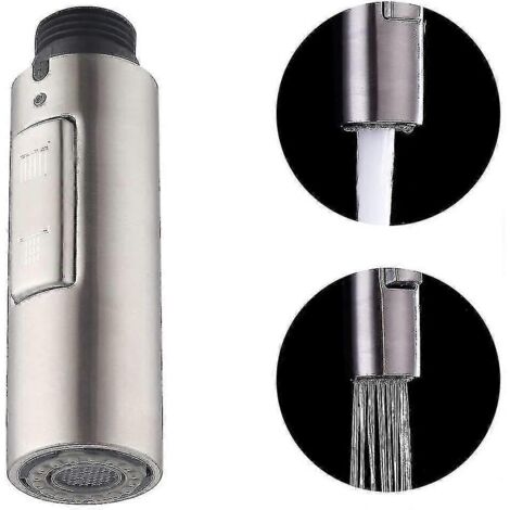 Pommeau de douche de rechange pour douchette universelle G1/2 avec mitigeur amovible en acier inoxydable brossé SUS304, PFS200-BS P-AquaForge (1/4)