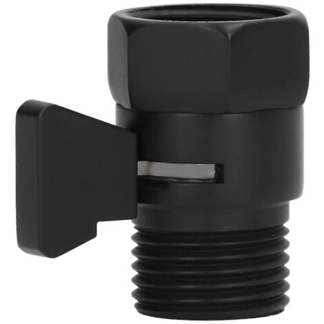 Robinet d'arrêt en laiton G1/2 pour la régulation de l'eau, douche noire à jets pour salles de bains résidentielles. - AquaForge (1/2)