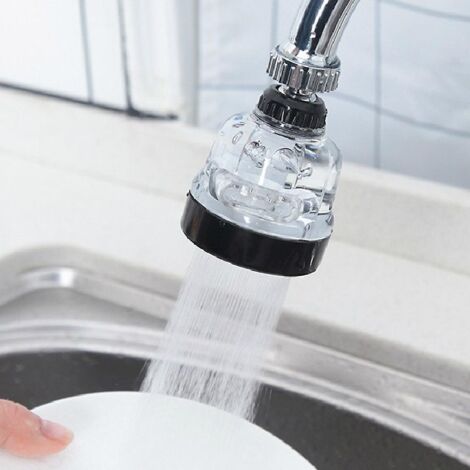 Robinet transparent avec bec pivotant, douchette anti-éclaboussures, pressuriseur de douche, économiseur d'eau, accessoire - AquaForge (1/5)