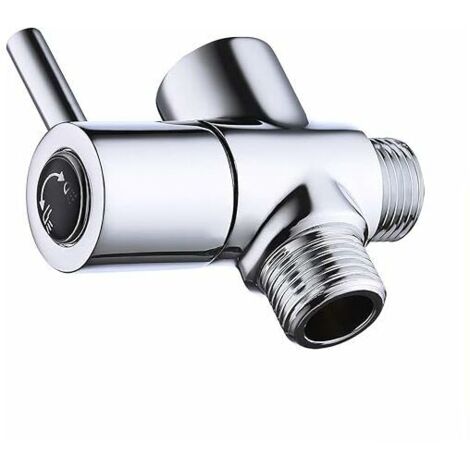 Interrupteur de douche à deux voies, robinet en laiton, adaptateur de douche, flexible de douche, finition chromée polie - AquaForge (1/5)