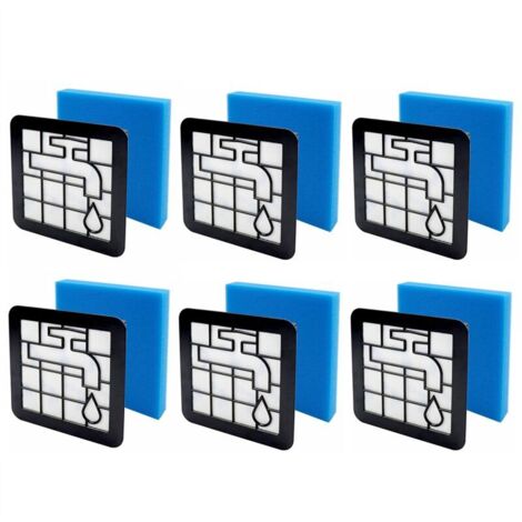 Lot de 6 filtres pour aspirateurs compacts FC8010/01, FC9331/09 et FC9332/09, incluant le moteur à mousse du FC8010. - AquaForge (1/5)