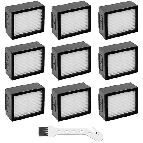 Filtre HEPA (9 pièces) pour aspirateur iRobot Roomba séries E, I et J (I7) - AquaForge (1/5)