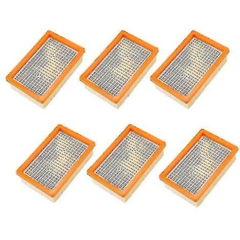 Lot de 6 filtres pour aspirateurs Kärcher MV4, MV5, MV6, WD4, WD5 et WD6 - Pièces de rechange, HEPA-AquaForge (1/5)