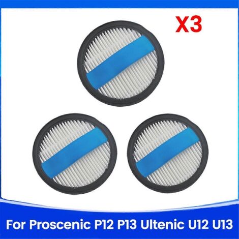 Lot de 3 filtres HEPA pour aspirateurs P12, P13, U12 et U13. Pièces de rechange et accessoires. Filtre lavable. - AquaForge (1/5)