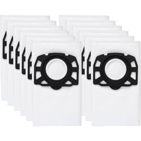 KFI 357 Lot de 12 sacs pour aspirateurs eau et poussière Kärcher WD2 Plus/WD3/KWD1/KWD2/KWD3/WD3.200 - WD3.800 M/SE4001-AquaForge (1/5)