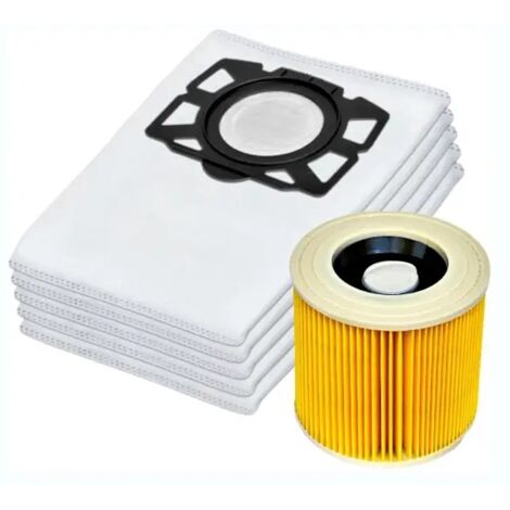 Sac filtrant pour aspirateur compatible avec KFI 357 KFI357 KA 40, sac de rechange pour 2.863-314.0WD2 Plus WD3 (voir illustration)-AquaForge (1/5)