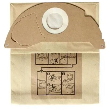 Lot de 10 sacs pour aspirateur Kärcher A2004/ A2054 / WD2250/ MV2/ WD2-AquaForge (1/5)
