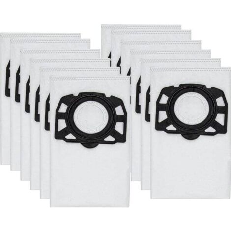 12 sacs pour aspirateur KFI 487 - Accessoires pour Kärcher WD4, WD5, WD6, MV4, MV5, MV6, WD4.000...WD5.999, 2.863-006.0-AquaForge (1/4)