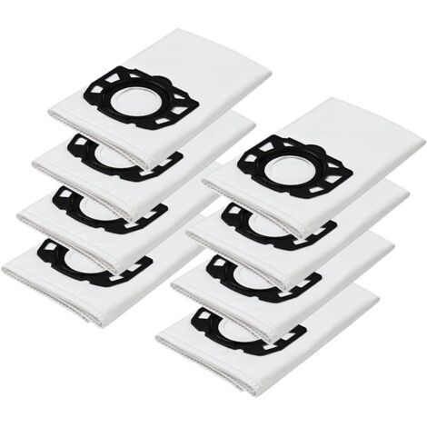 Lot de 8 sacs filtrants en polaire WD5 pour aspirateur eau et poussière Kärcher WD4 WD5 WD5 / P MV4 MV5 MV6, remplace la référence 2.863-006.0-AquaForge (1/5)