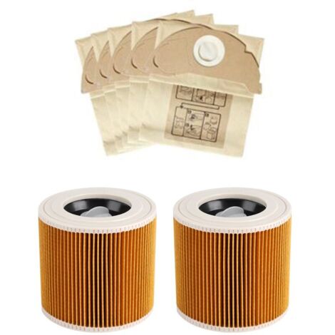 Filtre HEPA et sacs pour aspirateur Karcher WD2250 A2004 A2054 MV2 WD2 - Pièces détachées et accessoires-AquaForge (1/5)