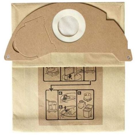 Lot de 10 sacs de rechange pour aspirateur Kärcher A2004/ A2054 / WD2250/ MV2/ WD2-AquaForge (1/5)