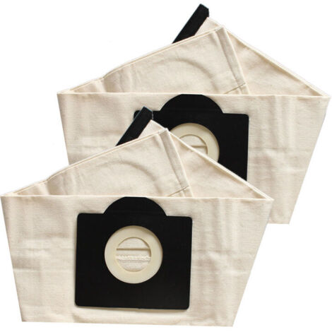 Lot de 2 sacs en tissu lavables, sacs collecteurs de poussière, compatibles avec les aspirateurs Karcher A2204, A2656, WD3200 et WD3300.-AquaForge (1/5)