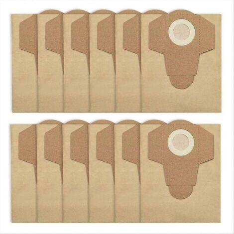 Lot de 12 sacs à poussière de 20 L pour aspirateur BT-1250S (pièces de rechange pour liquides et poussières)-AquaForge (1/4)