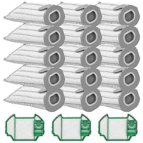 Sacs pour aspirateur Kobold VK7 VK7 FP7 HEPA, paquet de 15 avec 3 filtres de rechange-AquaForge (1/3)