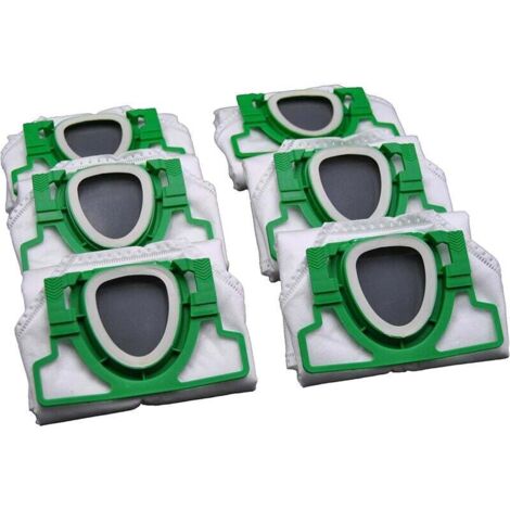 Lot de 6 sacs pour aspirateur Vorwerk Kobold VK 200 en microfibre non tissée, 5 couches-AquaForge (1/5)