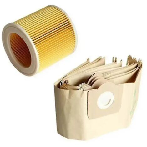 5 sacs d'aspirateur et 1 filtre pour aspirateur Karcher WD3 Premium-AquaForge (1/5)