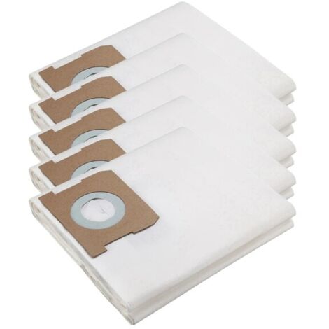 Lot de 5 sacs pour aspirateur Kärcher WD1 Compact à batterie (remplace la référence 2.863-297.0) - Pièces détachées pour bac à poussière-AquaForge (1/2)