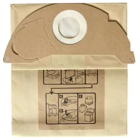 Lot de 10 sacs de rechange pour aspirateurs Kärcher A2004/ A2054 / WD2250/ MV2/ WD2-AquaForge (1/5)