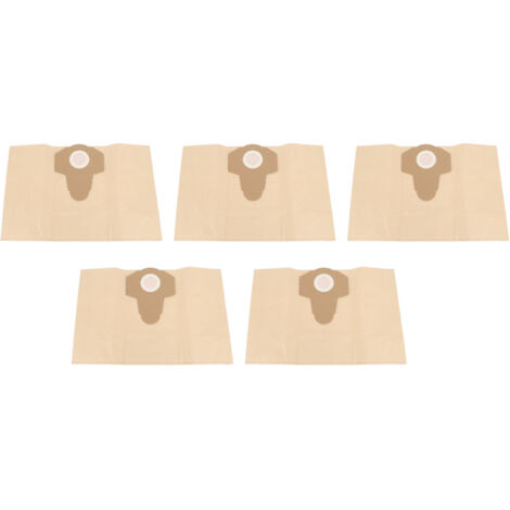 Lot de 5 sacs filtrants en papier de rechange pour aspirateur eau et poussière (20 L) pour la collecte des poussières.-AquaForge (1/5)