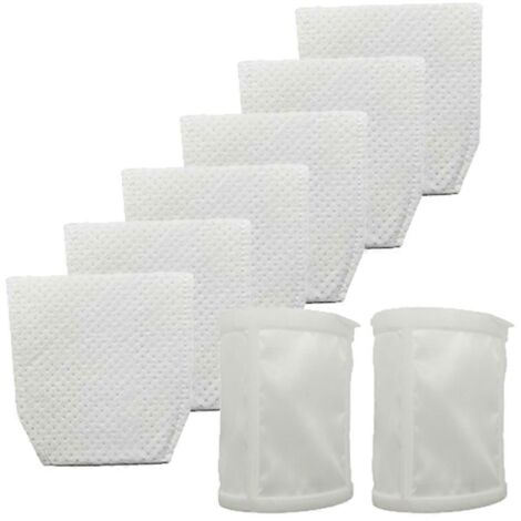 Filtres pour aspirateur compatibles (lot de 6 + 2) pour modèles Makita T-03193, 443060-3, XLC02ZB, XLC02ZW, XLC02RB1W, XLC02R1B, LC01Z, CL180W C-Xin-AquaForge (1/5)