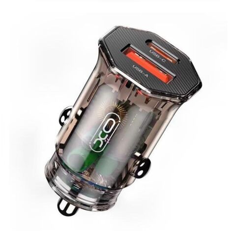 Chargeur de voiture AquaForge 30 W USB-C PD / 24 W USB-A QC à charge rapide pour iPhone/Samsung (1/4)