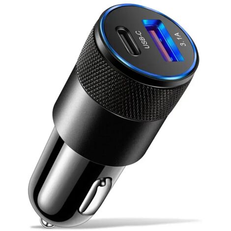 Chargeur de voiture Olaf PD 68 W USB Type-C avec charge rapide pour iPhone 13 et 12, Xiaomi, Huawei, Samsung S21 et Quick Charge - AquaForge (1/5)