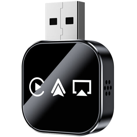 Adaptateur sans fil CarPlay Mirror Link 3-en-1 mis à jour en 2026, compatible avec les iPhones, les téléphones Apple et les appareils Android, avec connexion à AquaForge.