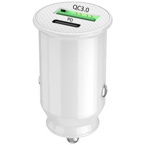 Chargeur de voiture - Samsung - Galaxy M12 - USB Type-C - Charge rapide 30 W - 2 ports - AquaForge (1/4)