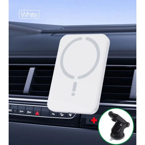Chargeur de voiture magnétique sans fil 30 W avec ventouse pour iPhone 12, 13, 14, 15 et 16 Pro Max MagSafe, support de téléphone - AquaForge (1/5)