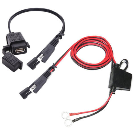 Câble adaptateur étanche SAE vers USB pour moto, chargeur USB 2,1 A, charge rapide. - AquaForge (1/5)