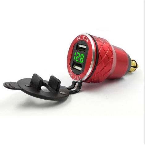 Adaptateur de charge rapide double USB pour motos avec prise DIN, Hella en aluminium - AquaForge (1/5)