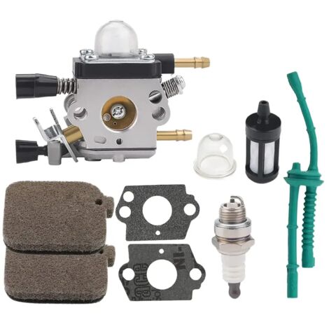 Kit de carburateur, filtre à carburant, joint et bougie d'allumage pour souffleur de feuilles Stihl BG55, BG85, BG45, BG46, BG65, SH85, SH55, SH55C et SH55Z - AquaForge (1/4)