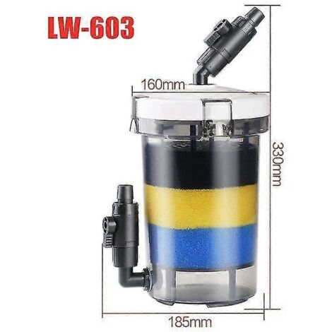 Filtre externe ultra-silencieux pour aquarium, modèles HW-602/603, HW-602B/603B, LW-602/603, LW-602B/603B, pompe pour aquarium. - AquaForge