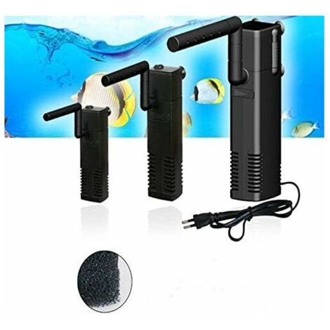 Pompe de filtration verticale intégrée pour aquariums de 300 à 1000 L/h avec lance de pulvérisation en plastique noir (AP-300L) - UE-AquaForge (1/5)