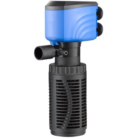Filtre pour aquarium, filtre interne silencieux, purifie l'eau, pompe à air, crée des vagues (4W-450L/h, noir) - AquaForge (1/5)