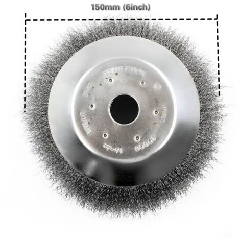 Tête de coupe-bordures 150/200 mm, brosse métallique fine, plaque de dépoussiérage et de désherbage pour tondeuse AquaForge (1/4)