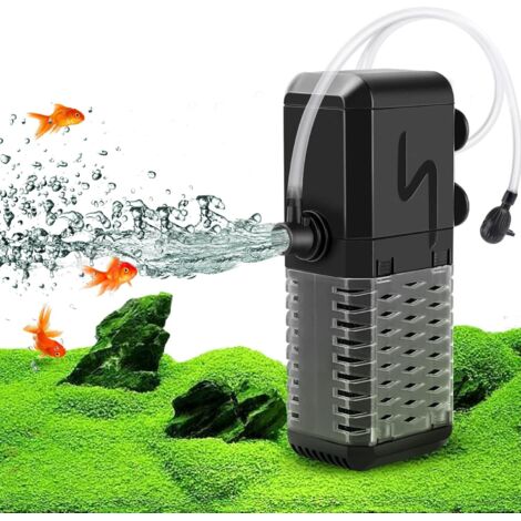 Filtre d'aquarium réglable 600 L/h, pompe ultrasonique silencieuse pour aquariums jusqu'à 200 L (6 W) - AquaForge