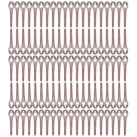 100 lames de coupe bordeaux pour tondeuse à gazon, lames de coupe-bordures, accessoires 90 mm - AquaForge (1/3)
