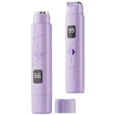 Épilateur électrique pour femmes, double rasoir, appareil d'épilation indolore avec écran LCD, design 2 en 1 (violet) - AquaForge (1/5)