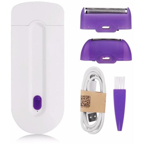 Épilateur facial rechargeable pour femmes, indolore, avec lames remplaçables et éclairage LED, technologie Smooth Touch pour le visage. - AquaForge (1/5)