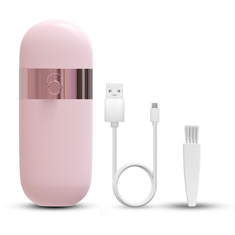 Appareil d'épilation du visage pour femmes, rasoir électrique portable et indolore pour le visage, le menton, la lèvre supérieure et les bras avec lumière LED (rose) - AquaForge (1/5)